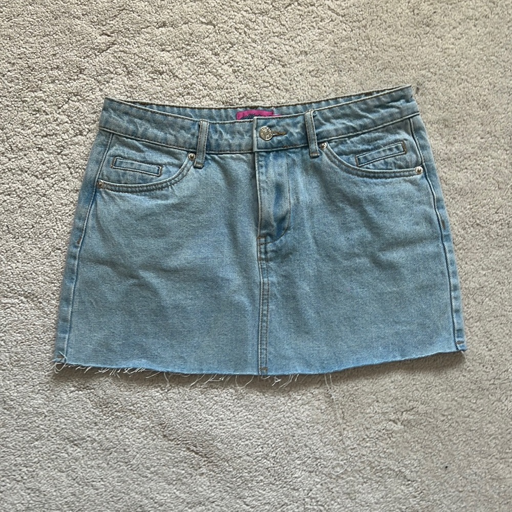 Edikted denim mini skirt